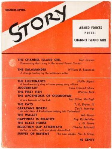 Aftermath of a Lengthy Rejection Slip [in] Story: The Magazine of the Short Story - Vol. XXIV, No. 106 - Marvin Malone's Copy