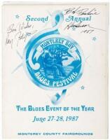 [WITHDRAWN] Program for the Second Annual Monterey Bay Blues Festival, June 27-28, 1987 in Seaside, California - signed by several musicians