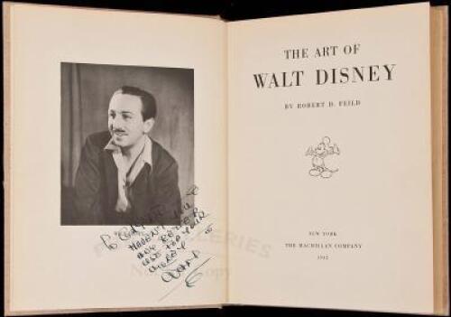The Art of Walt Disney - Inscribed by Walt Disney
