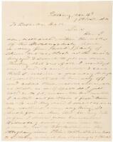 Autograph Letter Signed - 1850s Virginian on sex with Black servants in Pittsburgh