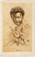 Carte-de-Visite caricature of Emancipated slave