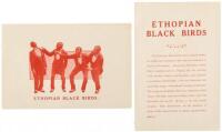 Two rare leaflets promoting the Ethiopian Black Birds, a New York Black Quartette