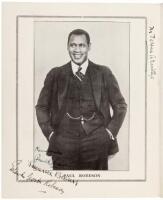 Program inscribed by Paul Robeson and Lawrence Brown in London, with Robeson’s 1937 London Song Book