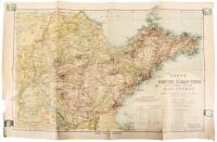 Karte der Provinz Schan-tung mit dem deutschen Pachtgebiet von Kiau-tschou: Haupts&auml;chlich nach japanischen und chinesischen Quellen entworfen und gezeichnet