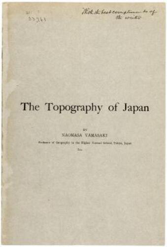 The Topography of Japan - Inscribed by the "Father" of Japanese Geography