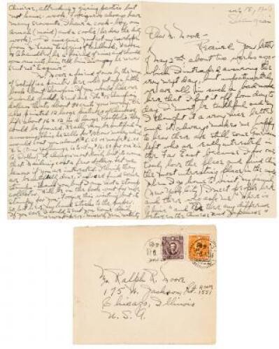 Autograph Letter Signed - 1940 letter, Shanghai Japanese occupation and Schiff Art Portfolio