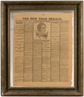 The New York Herald, April 15, 1865, with announcement of Lincoln's assassination - facsimile printing
