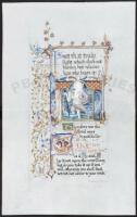 Illuminated manuscript leaf with an excerpt from a letter by Bernard of Clarivaux to Rainald, Abbot of Foigny