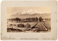 Original mounted albumen photograph of Mt. Shasta