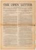 The Open Letter - Volume 1, Number 1 of this Northern California political newspaper