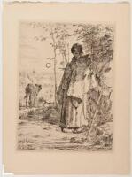 "La Grande Bergere" - etching by J.F. Millet