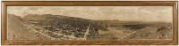 Sepia-tone panorama photograph of Honolulu with the harbor and Diamond Head
