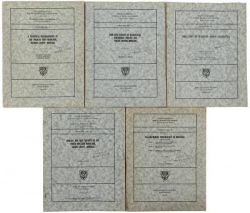 State of Montana, Bureau of Mines and Geology Memoirs - five volumes