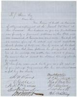 Autograph Letter Signed by Mark Hopkins and several others