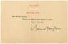 Typed Note, signed, by novelist W. Somerset Maugham