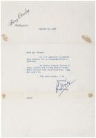 Typed Letter, signed, from Bing Crosby to an autograph seeker