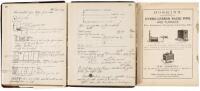 1899-1904 Montana Mining Engineer’s Manuscript notebook on Assaying, with drawings and printed insertions