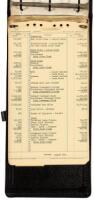 Binder of typed monthly account statements for Continental Airlines, Inc., from January, 1943 through August, 1944