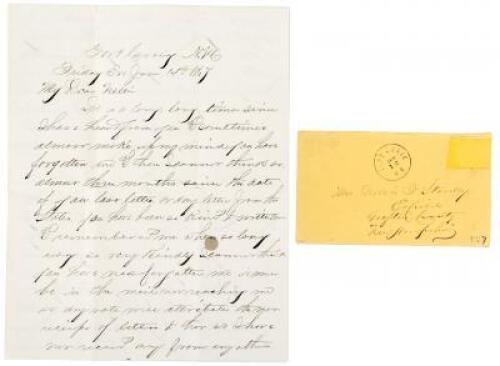 Autograph Letter Signed - 1867 Buffalo Soldiers and a photographer at Indian Wars Fort