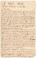 Rare 1787 Manuscript defending Quaker Pacifism during the Revolutionary War