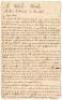 Rare 1787 Manuscript defending Quaker Pacifism during the Revolutionary War