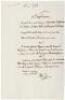 Manuscript document in Italian, signed by Napoleon