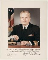 Color Photograph of Burkley, Physician to President Lyndon Johnson, inscribed and signed by him on the mount