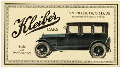 Small collection of ephemera from the Kleiber Motor Company