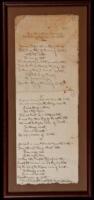 Autograph Letter, signed, containing an original poem