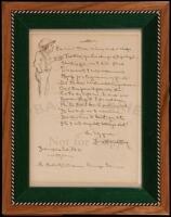 "Tradin' Joe" - autograph portion of a poem by James Whitcomb Riley