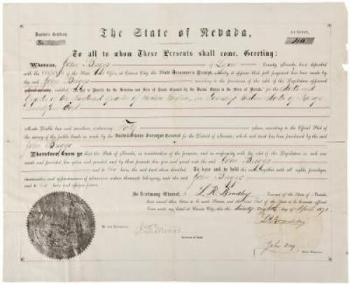 Deed for land in Nevada