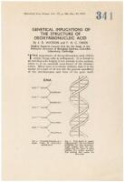 Genetical Implications of the Structure of Deoxyribonucleic Acid (caption title)