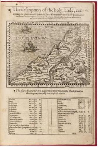 The Actes of the Apostles, with map of Holy Land - from the third folio edition of the Bishops' Bible