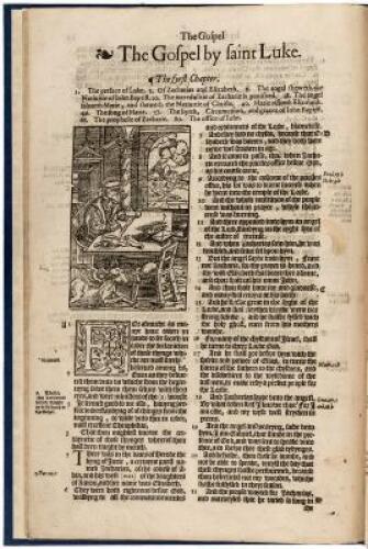 The Gospel by Saint Marke [&] The Gospel by saint Luke - from the third folio edition of the Bishops' Bible