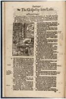 The Gospel by Saint Marke [&] The Gospel by saint Luke - from the third folio edition of the Bishops' Bible