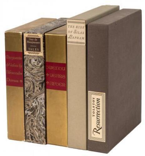 Five volumes of literature published by the Limited Editions Club