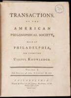 Transactions of the American Philosophical Society, Held at Philadelphia, for Promoting Useful Knowledge