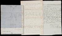 Two manuscript petitions with maps regarding roads in Alameda County, and one work order for a road survey