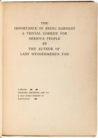 The Importance of Being Earnest: A Trivial Comedy for Serious People