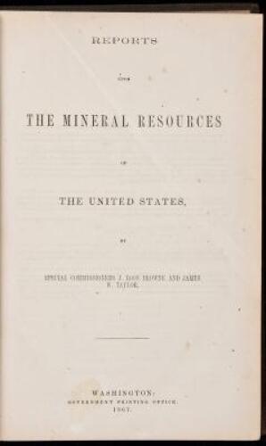 Reports Upon Mineral Resources of the United States