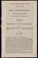 New Mexico and California. Message of the President of the United States, transmitting, in answer to resolutions of the House of Representatives of July 10, 1848, reports from the Secretaries of State, Treasury, War, and Navy