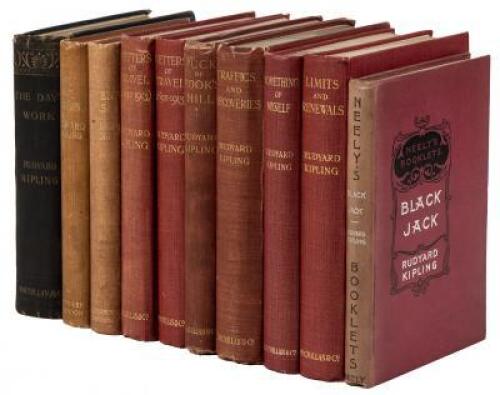 Ten volumes by Rudyard Kipling