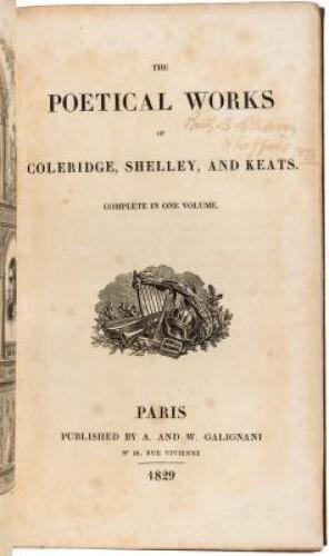 The Poetical Works of Coleridge, Shelley, and Keats