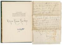 The Yearling - with an autograph letter signed from the author laid in