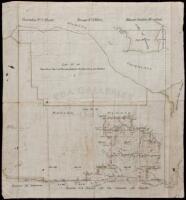 Manuscript map of several Ranchos in northwestern Contra Costa County, with much detail to a portion of Rancho Pinole