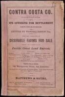Contra Costa Co., California, and its offering for settlement: Geography, climate, soil and productions. Lecture by Wendell Easton, Esq. Maps and catalogues of desirable farms for sale compiled and published by the Pacific Coast Land Bureau... (wrapper ti