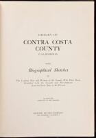 History of Contra Costa County California with Biographical Sketches