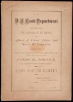 In the U. S. Land Department, before the Hon. Secretary of the Interior: 
Appeal of Edson Adams and Horace W. Carpentier, From the Decision of the Commissioner of the General Land Office in the Matter of the Survey of the Rancho El Sobrante, Juan Jose an