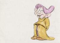 Two large original pencil and watercolor drawings - Dopey and Thumper