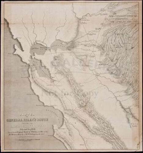 Sketch of General Riley's Route through the Mining Districts July and Aug. 1849